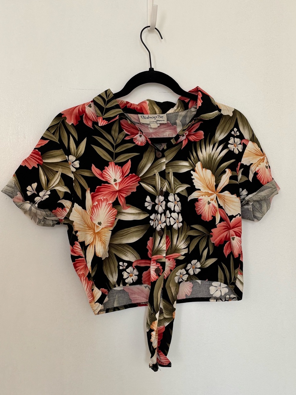 Vintage Cropped Hawaiian Shirt